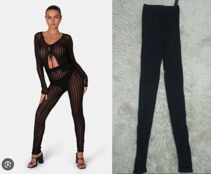 Legging noir transparent 