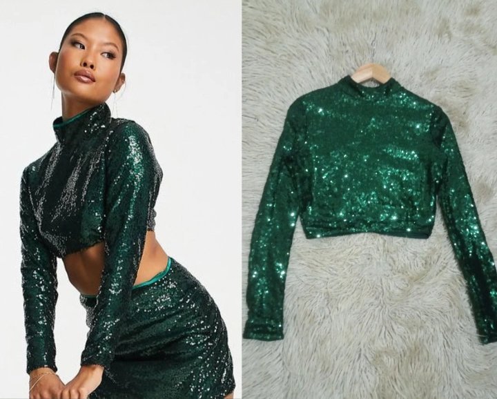 Top paillettes