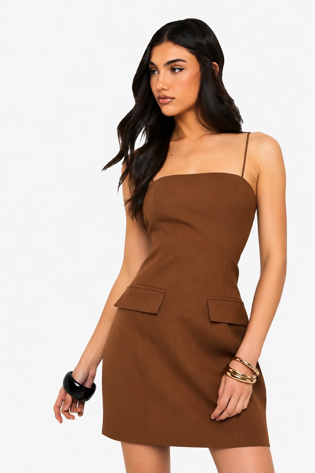  robe de cocktail marron de la marque sisley