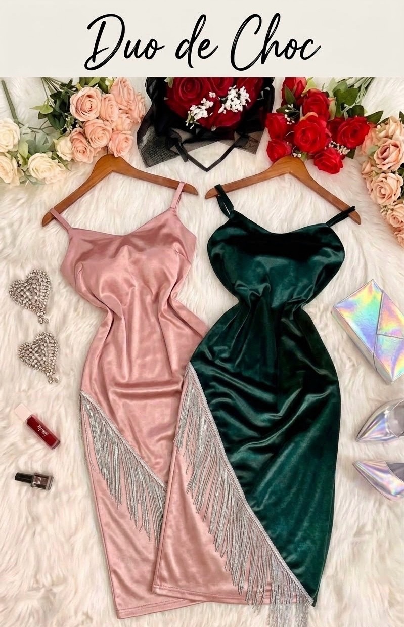 Lot deux robes en velours