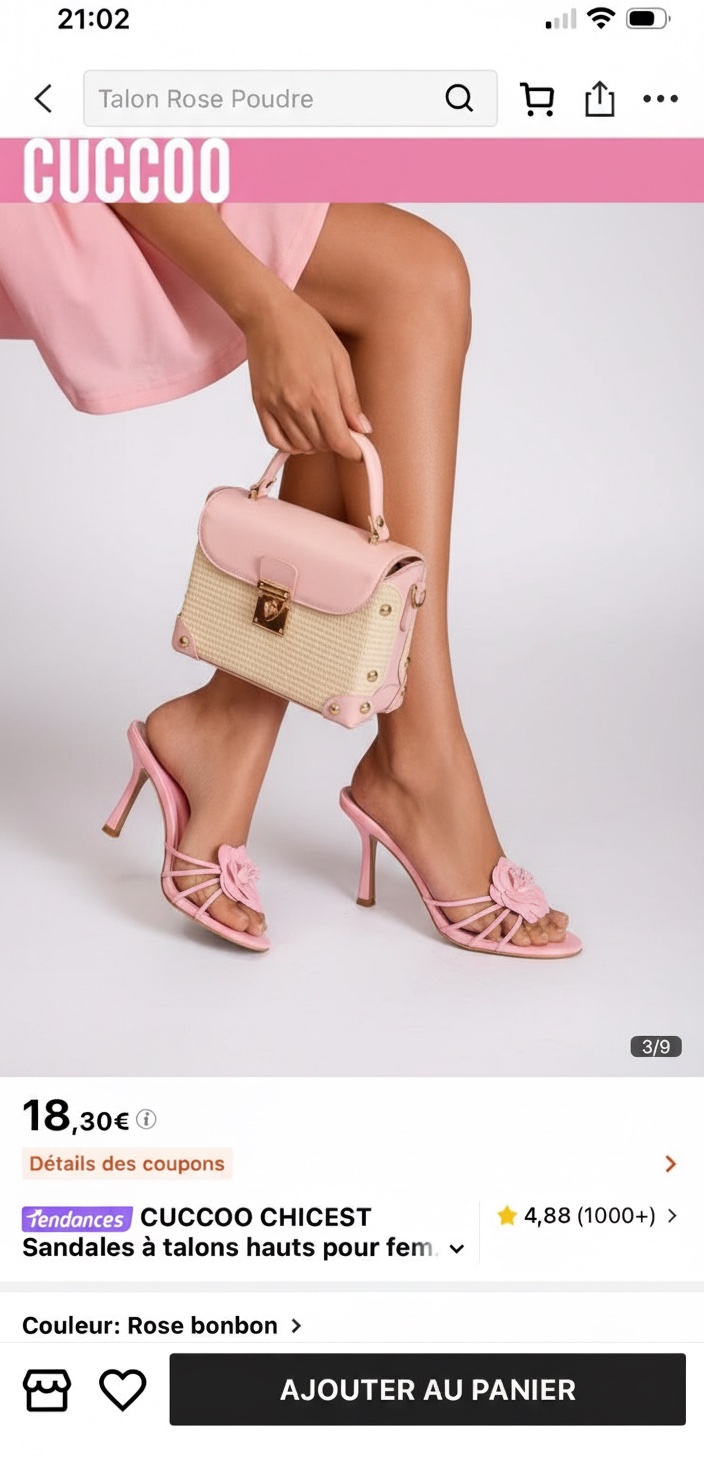 Des mules tendance shein jamais porté 