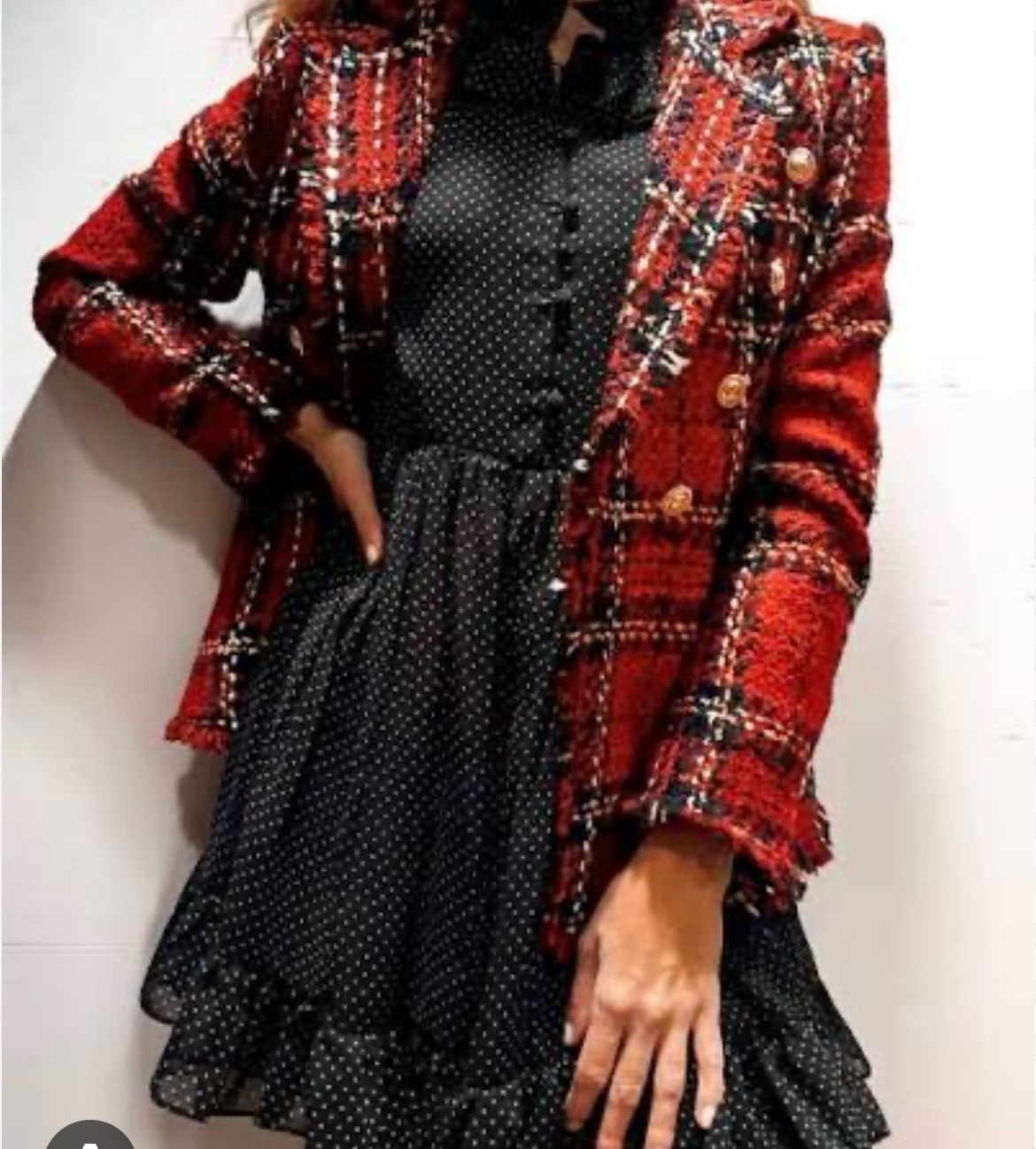 Blazer zara jamais portée en tweed tres tendance 