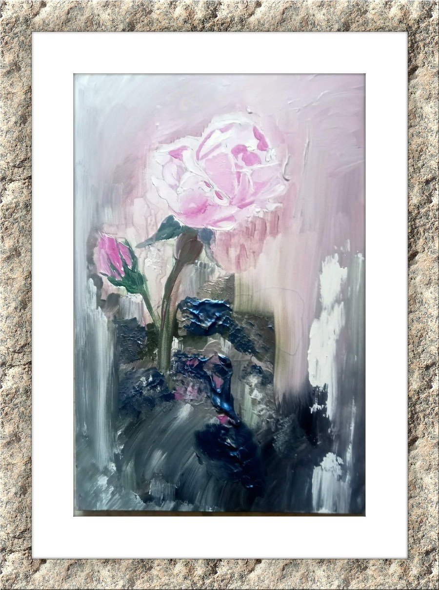 Tableau acrylique floral