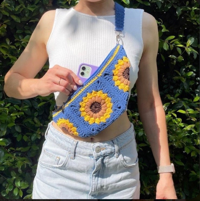 Sac banane en crochet Handmade