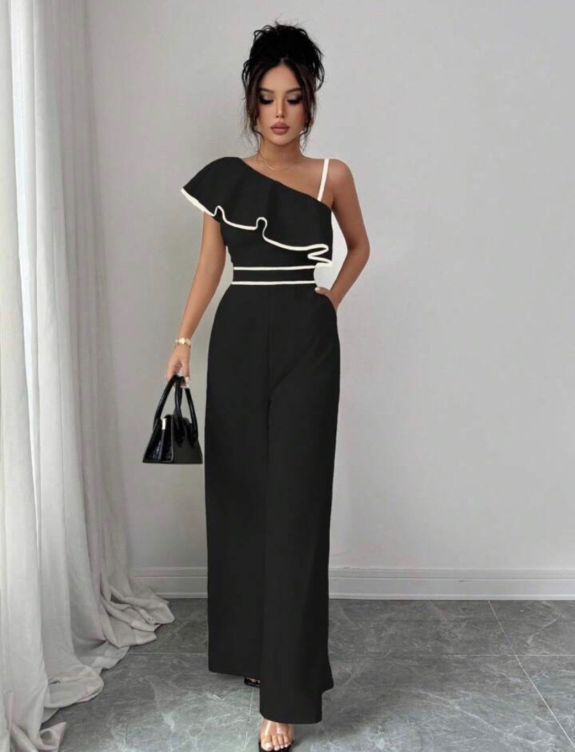 Combinaison pantalon kaki asymétrique H&M