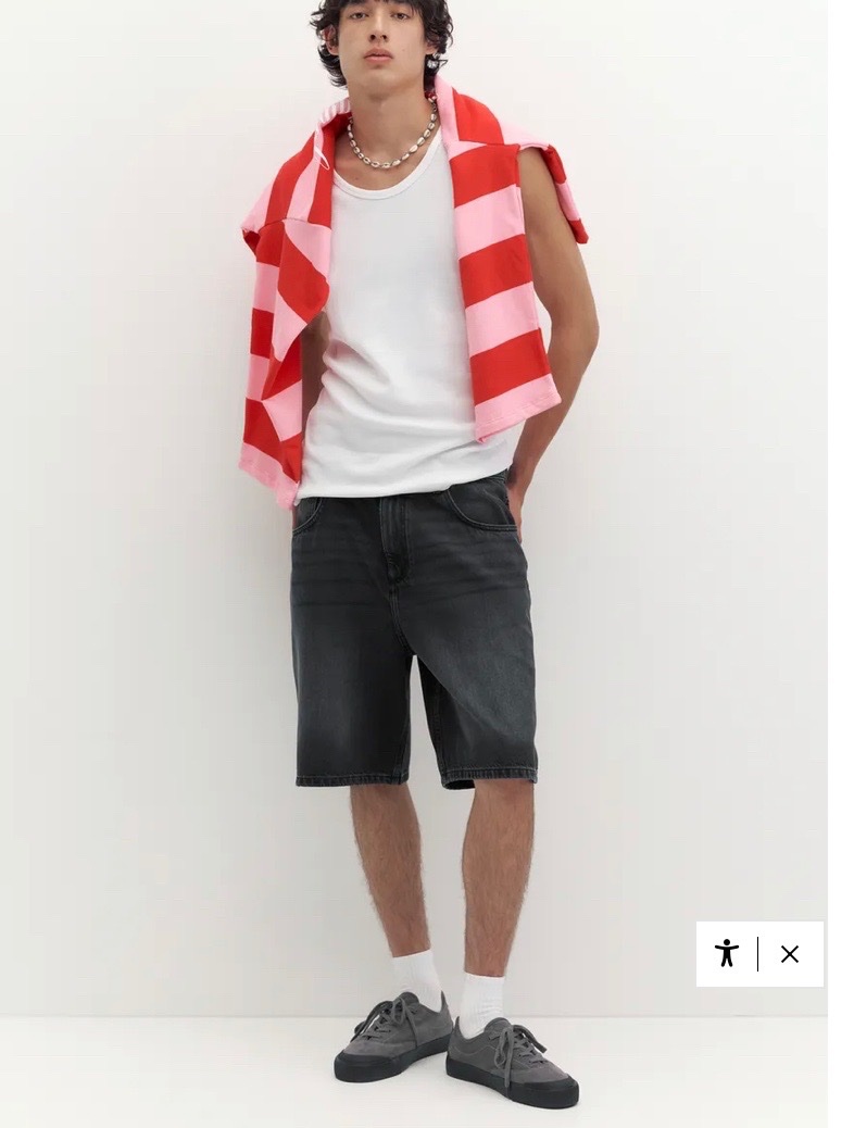 Short Bermuda en jean baggy Pull&Bear
