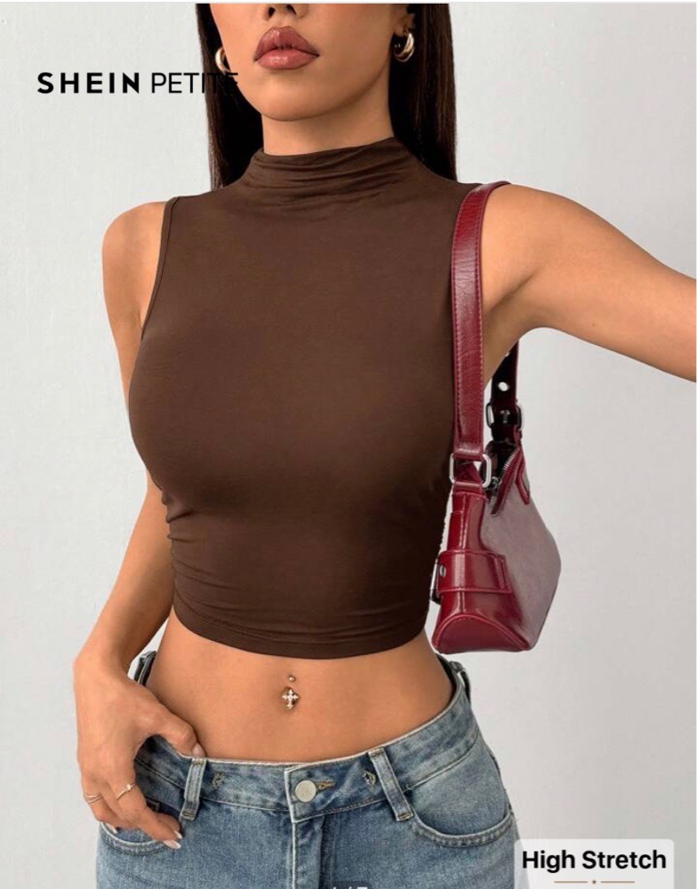 Top sans manches col montant – H&M