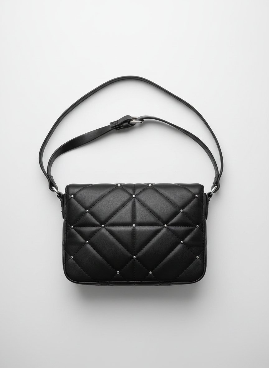 Sac à bandoulière noir matelassé