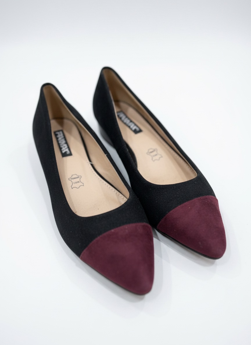 Ballerines en daim noir
