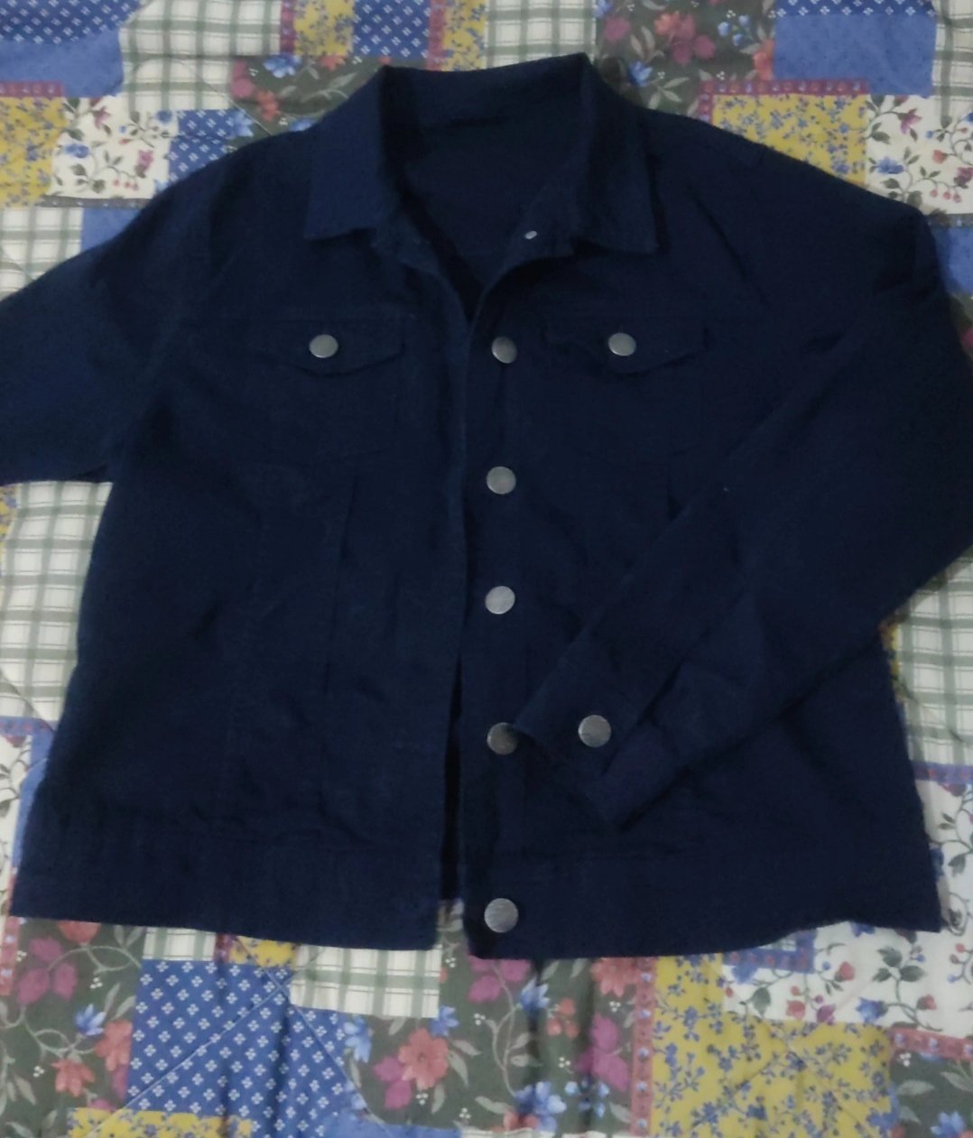 Veste jean bleu marine Janina