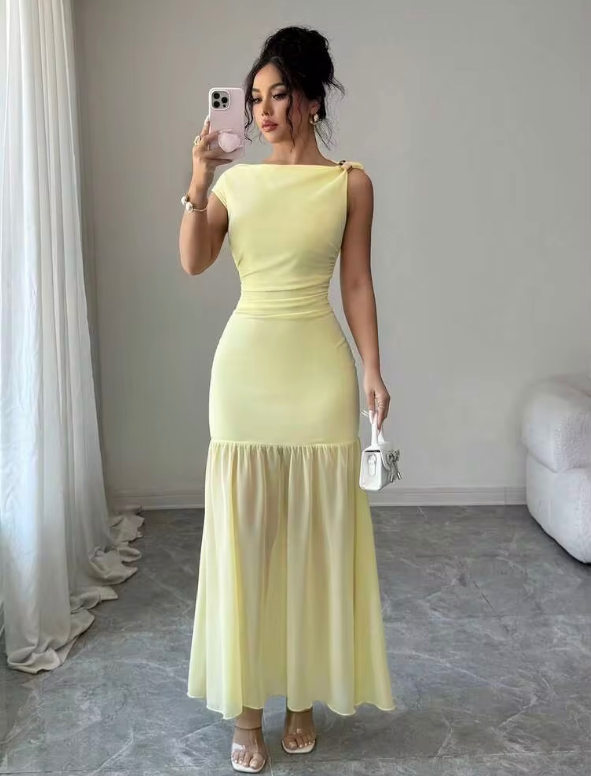 Robe jaune citron 