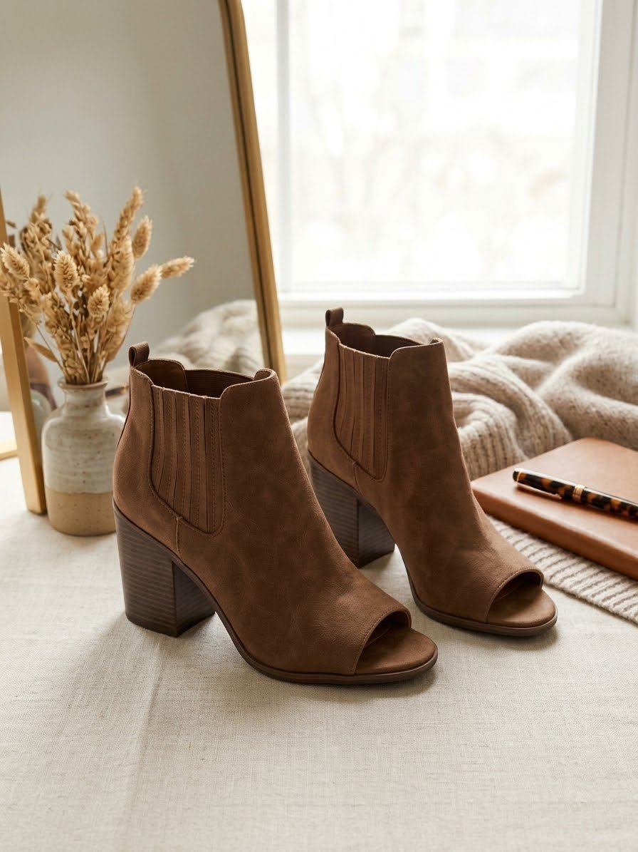 Bottines peeptoe à talon