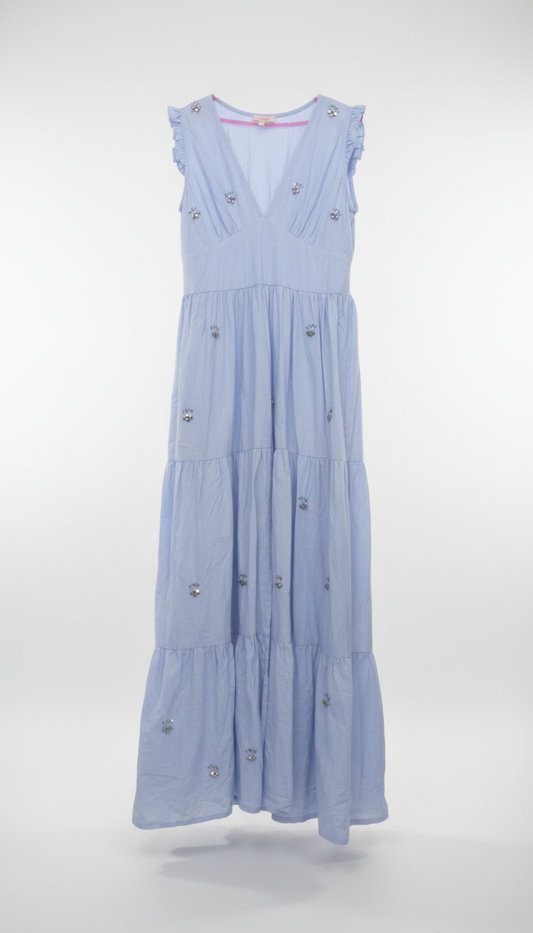 Robe sans manche decolletee