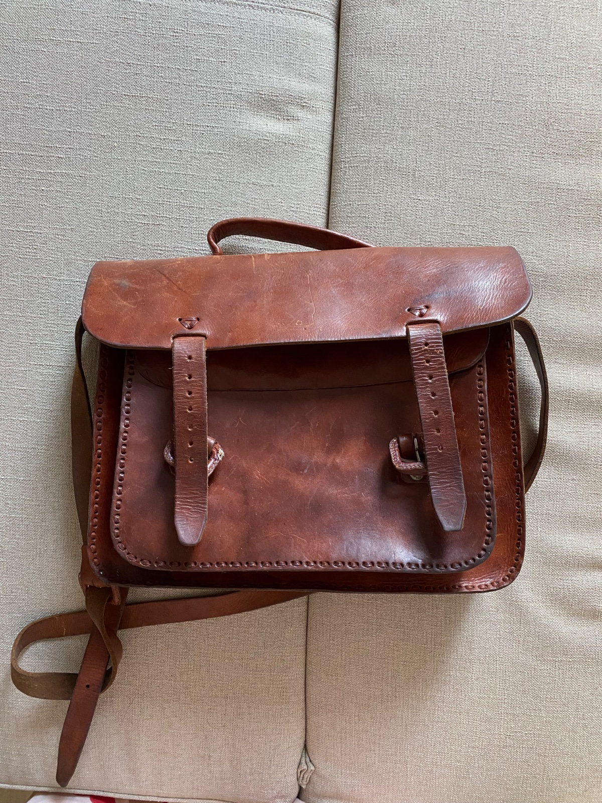 Vintage sac en cuir 