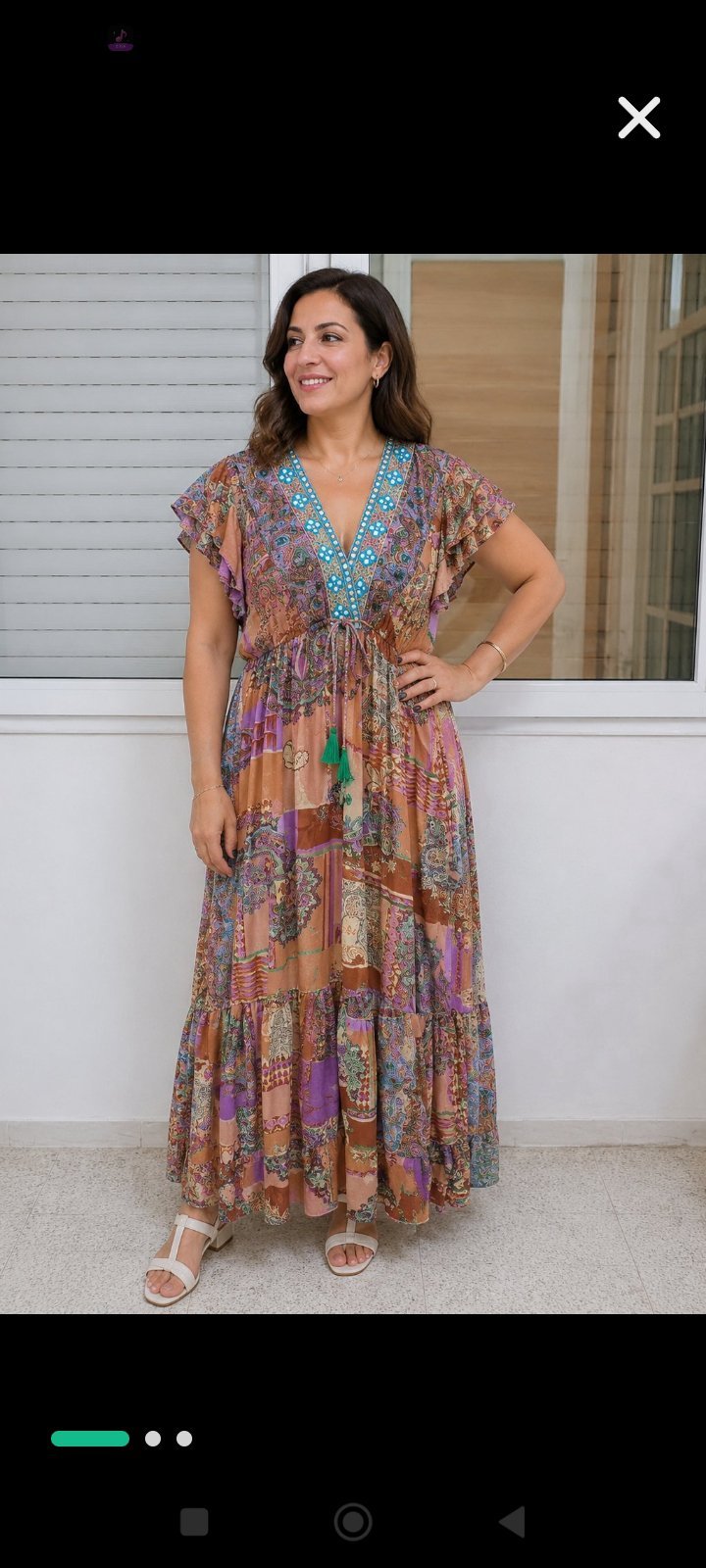 Robe en soie satiné 