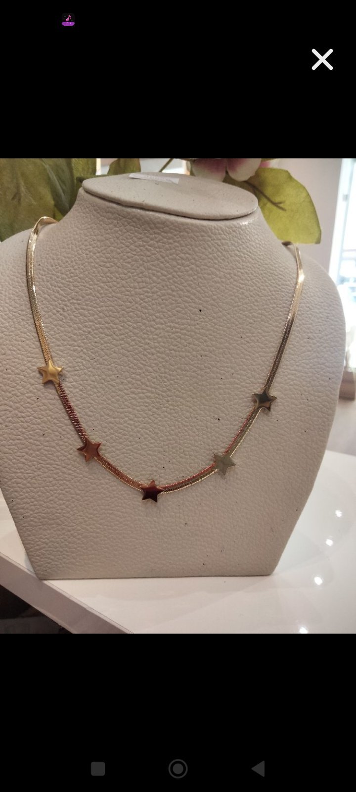 Collier étoile en acier inoxydable 