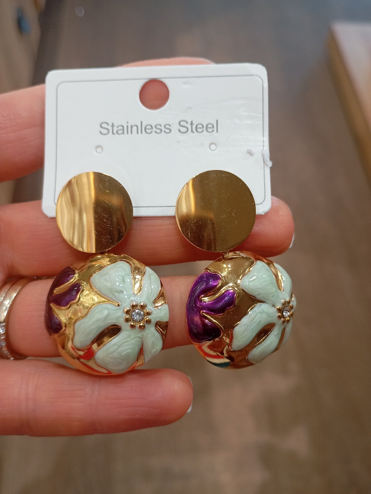 Boucles d'oreilles acier inoxydable 