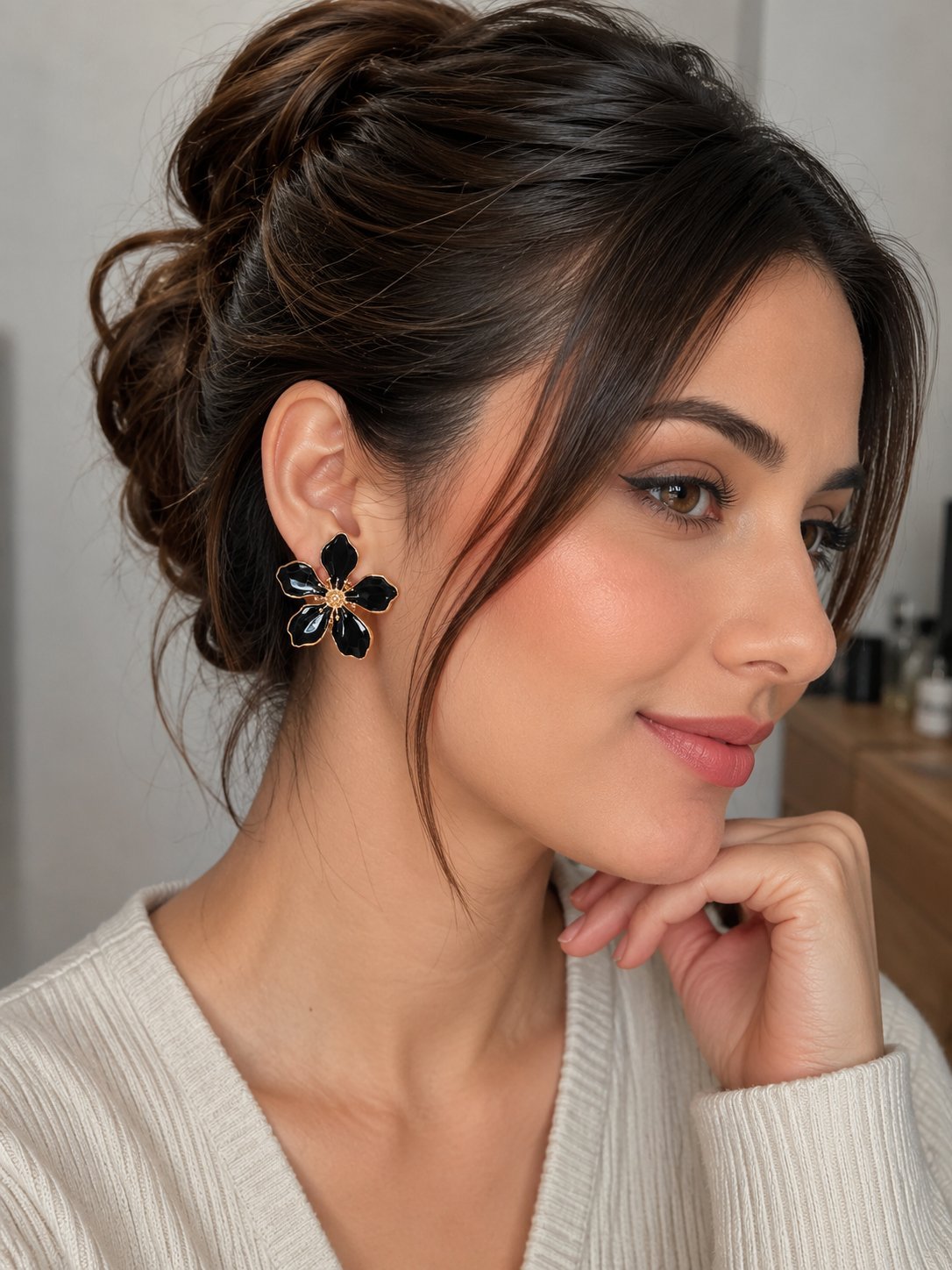 Boucles d'oreilles fleurs 