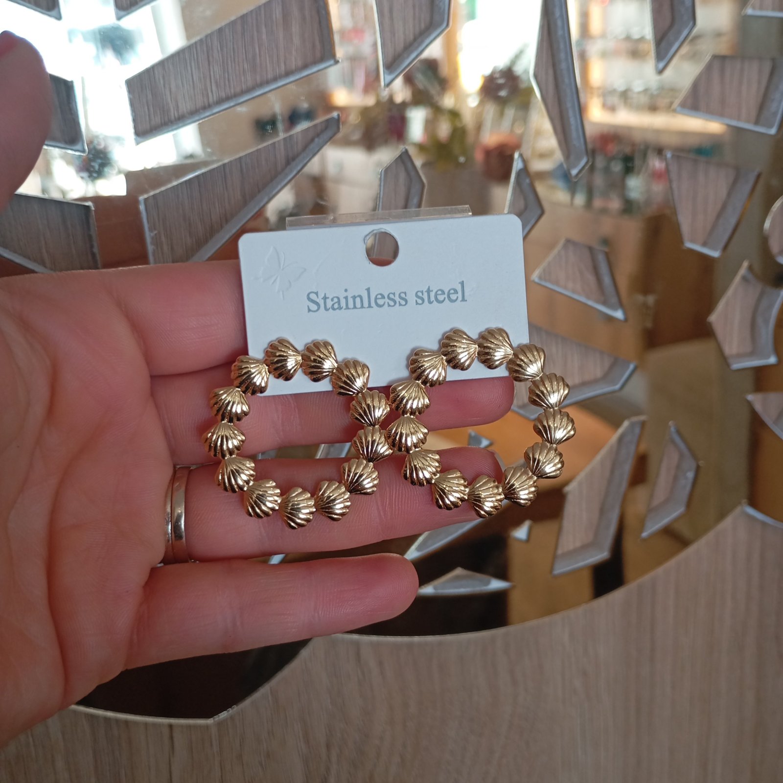 Boucles d'oreilles en acier inoxydable 
