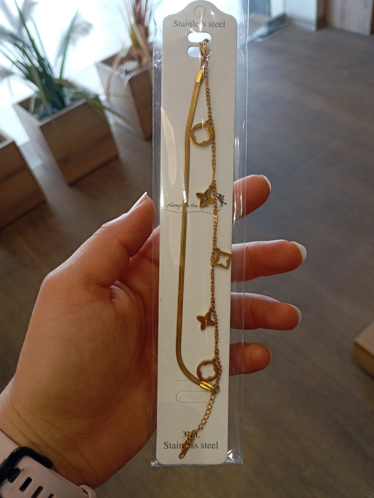 Bracelt double en acier inoxydable 