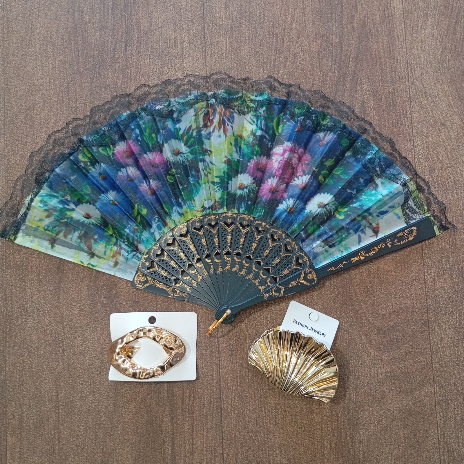 Éventail+ accessoires cheveux 