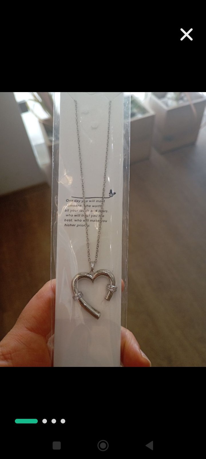 Collier coeur en acier inoxydable 