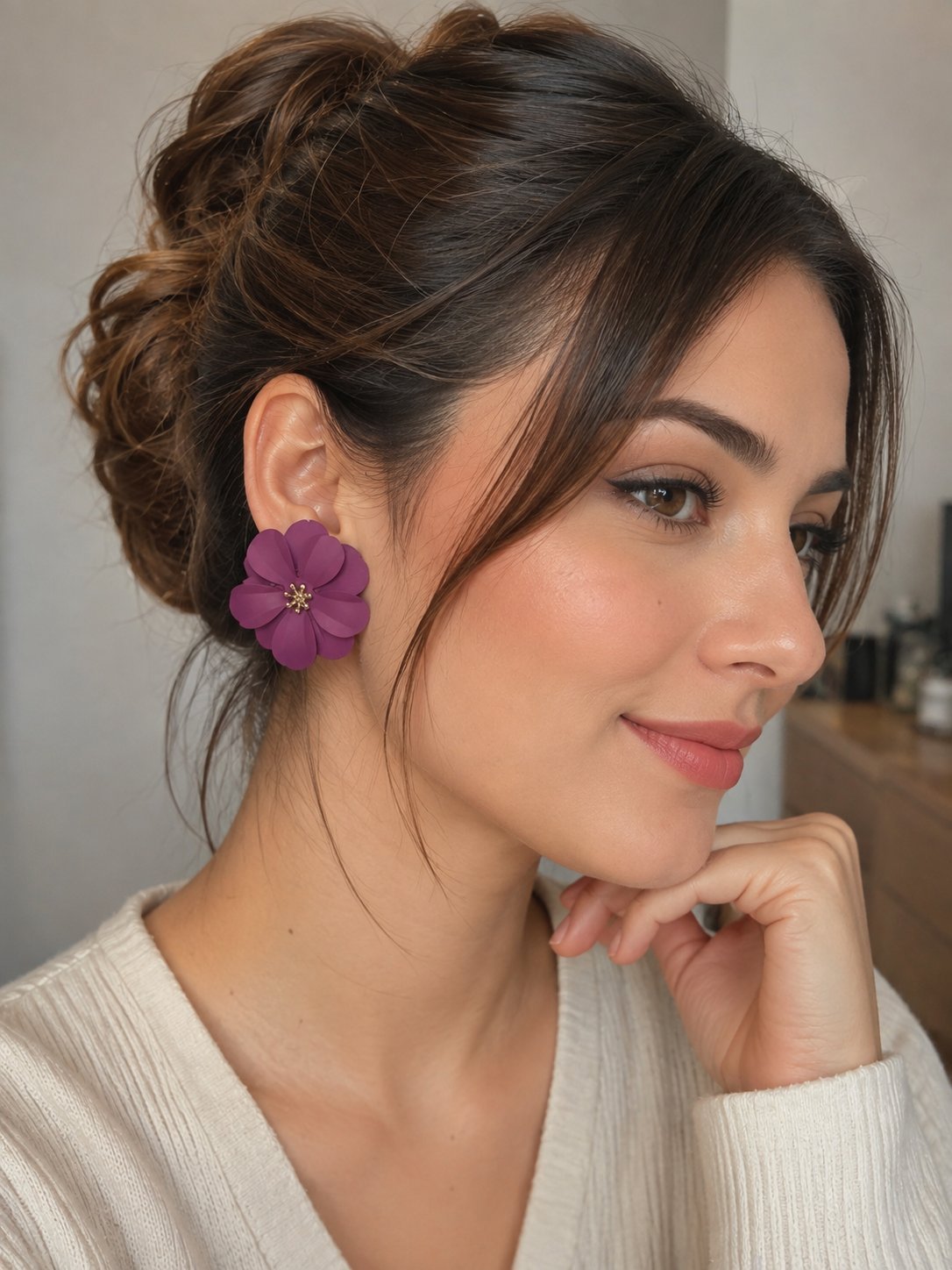 Boucles d'oreilles fleurs 