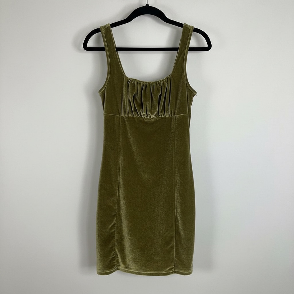 Velvet green dress