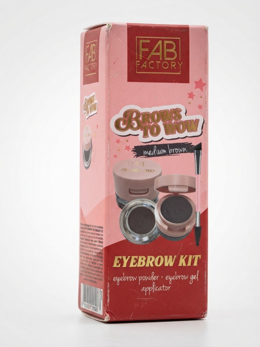Kit Sourcils Complète FAB Factory – Brows to Wow (Teinte Medium Brown)
