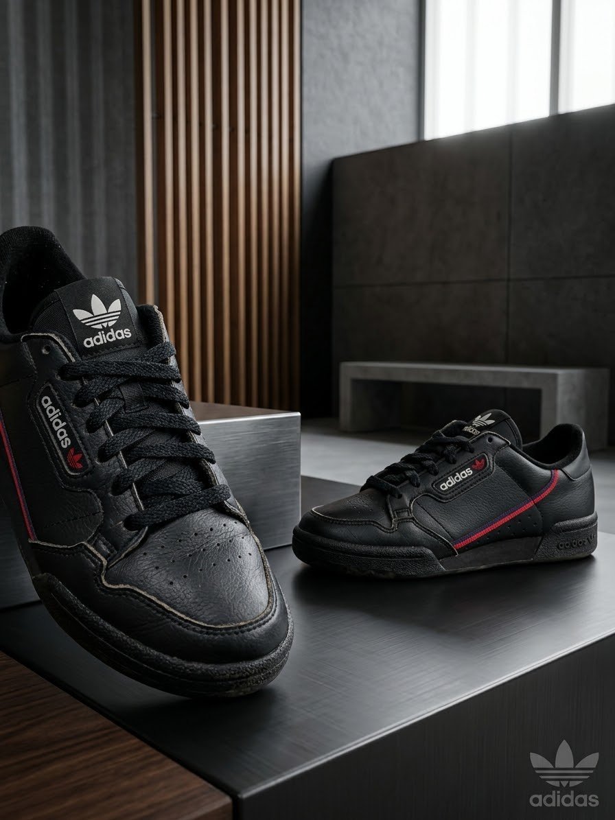 Adidas Originals Continental 80 Noir - Pointure 36 (Très bon état)