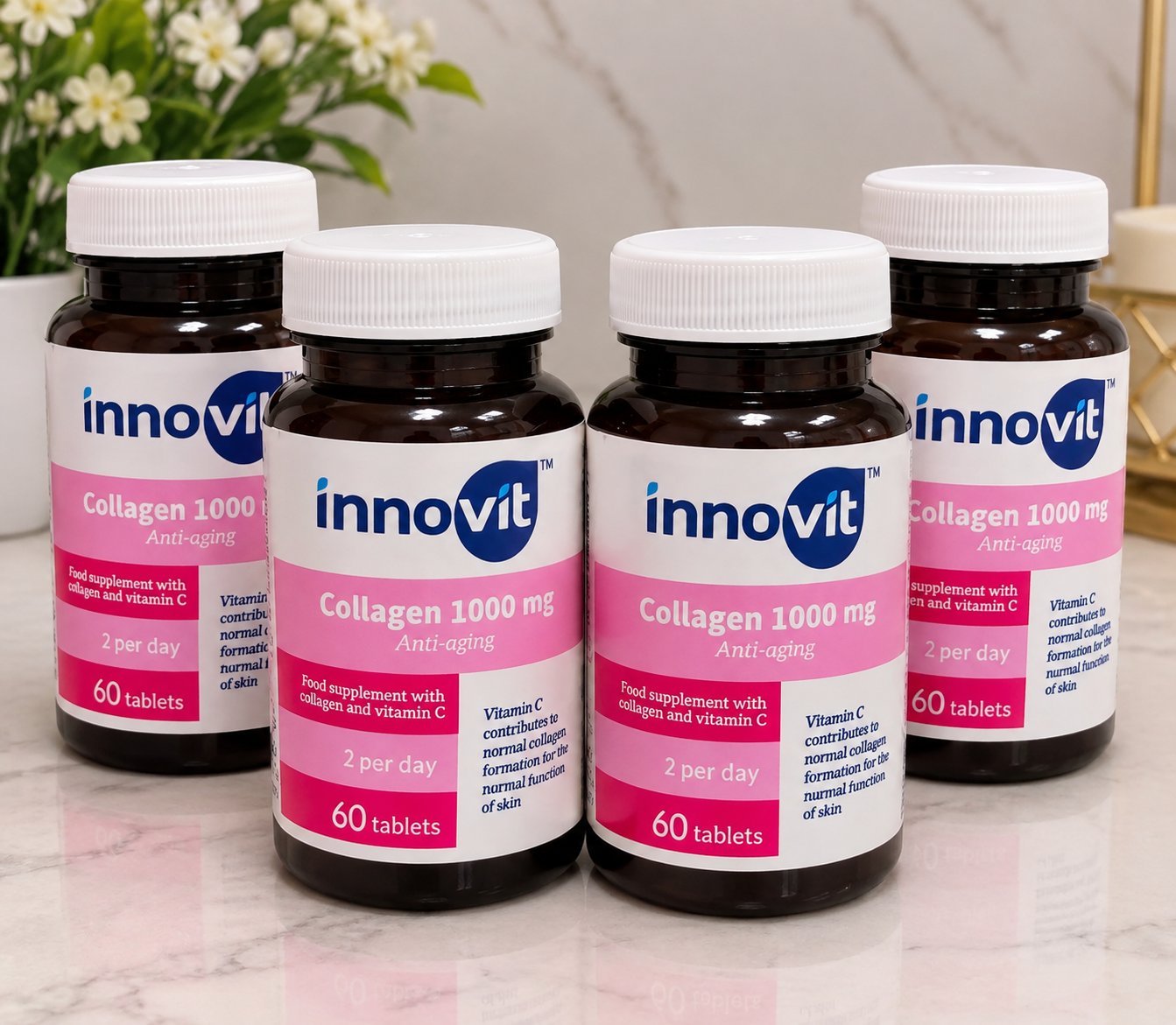Innovit Collagen 1000mg + Vitamine C (Lot de 4 ou par pièce)