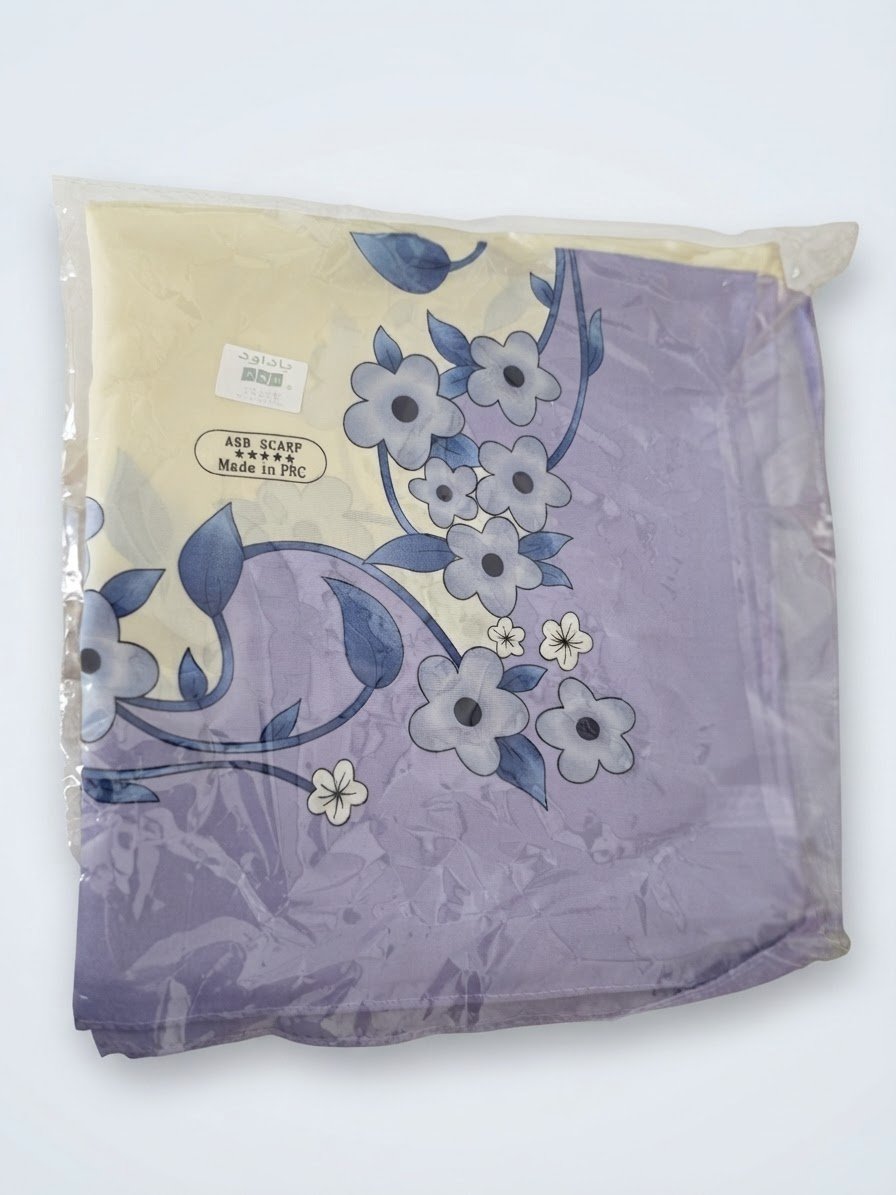 Foulard en Soie / Mousseline Imprimé Floral - Neuf (ASB Scarf)
