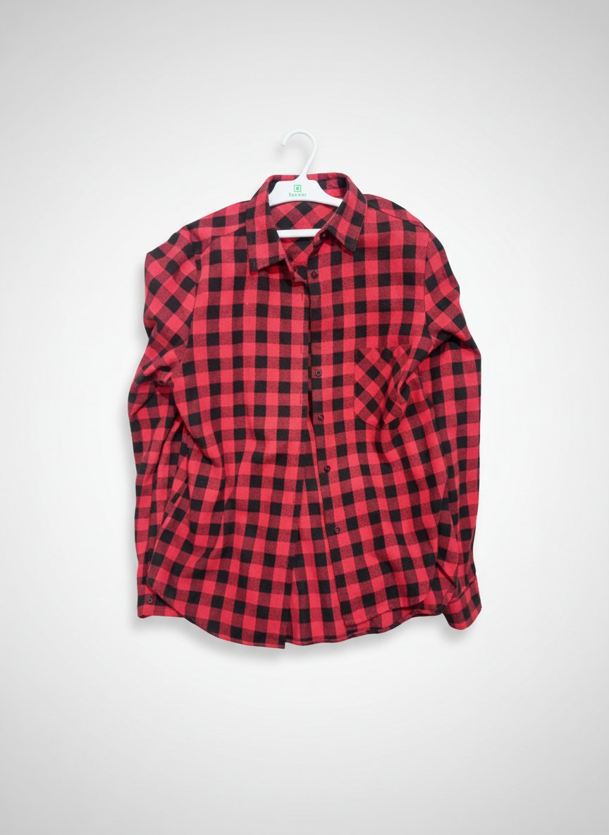 Chemise rouge carreaux avec noir