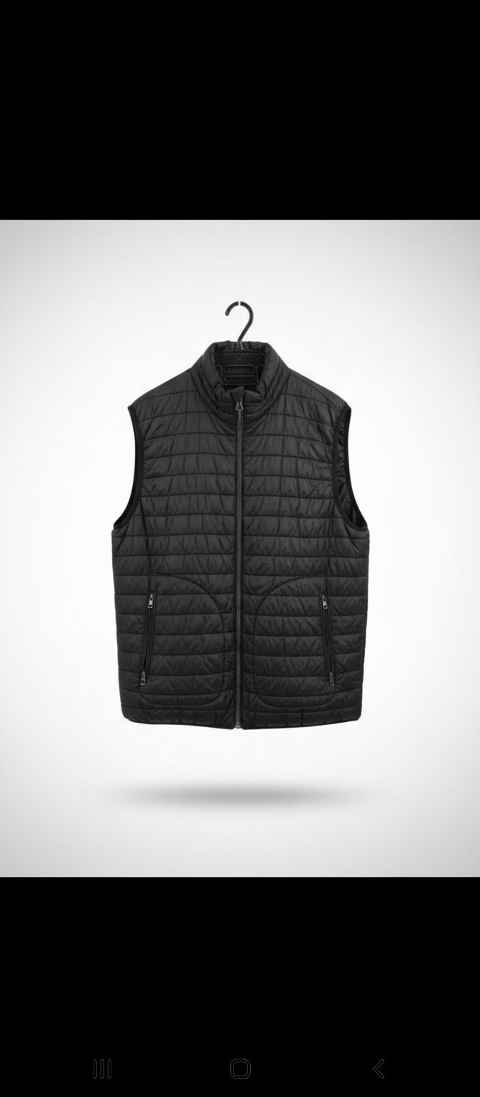 Doudoune sans maches noir zara