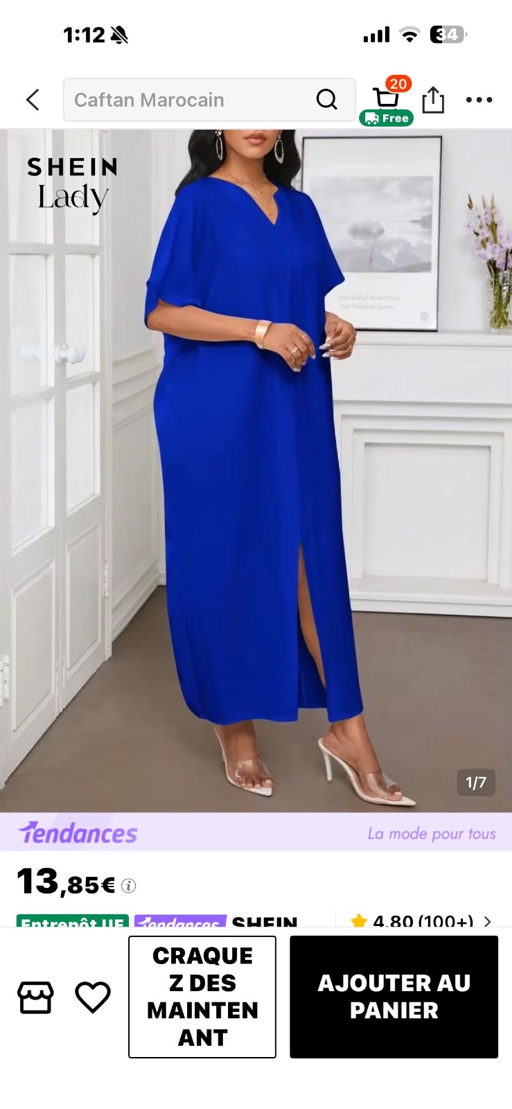 Robe shein neuf jamais portee 
