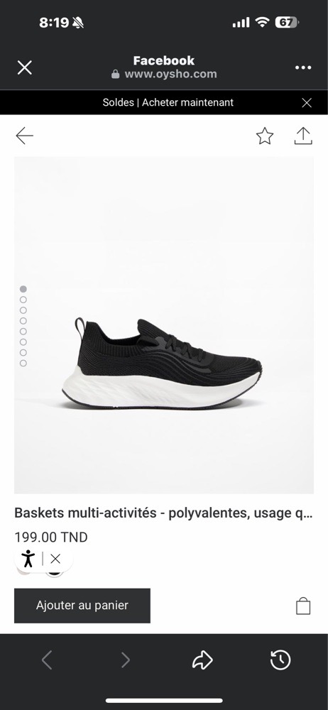 Basket oysho neuf avec tickete 