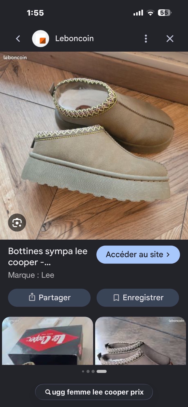 Ugg marque lee cooper neuf jamais protee importation france 