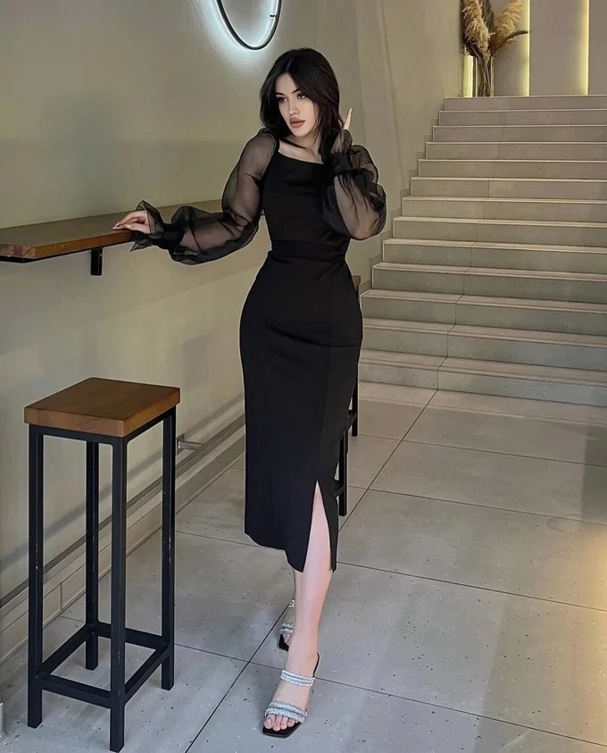 Robe noire chic 