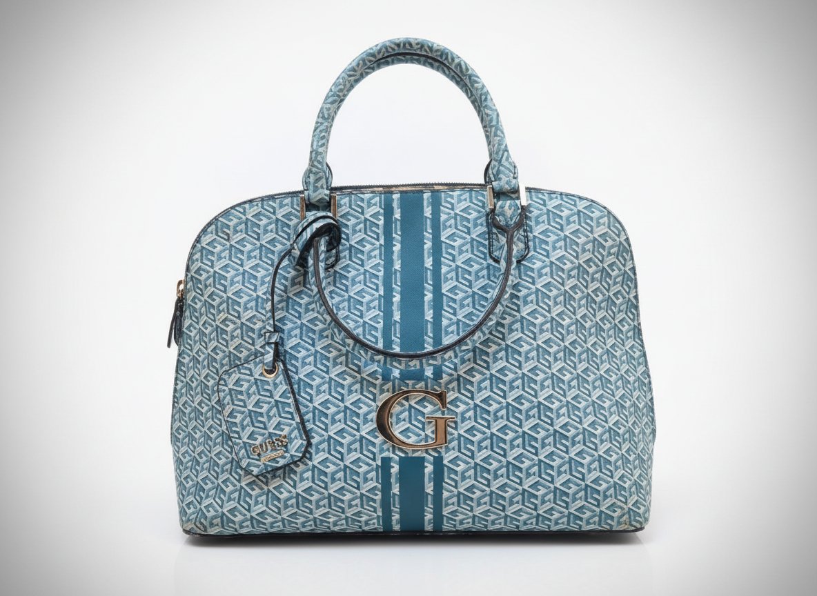 Sac guess authentique en vert bleu et blanc