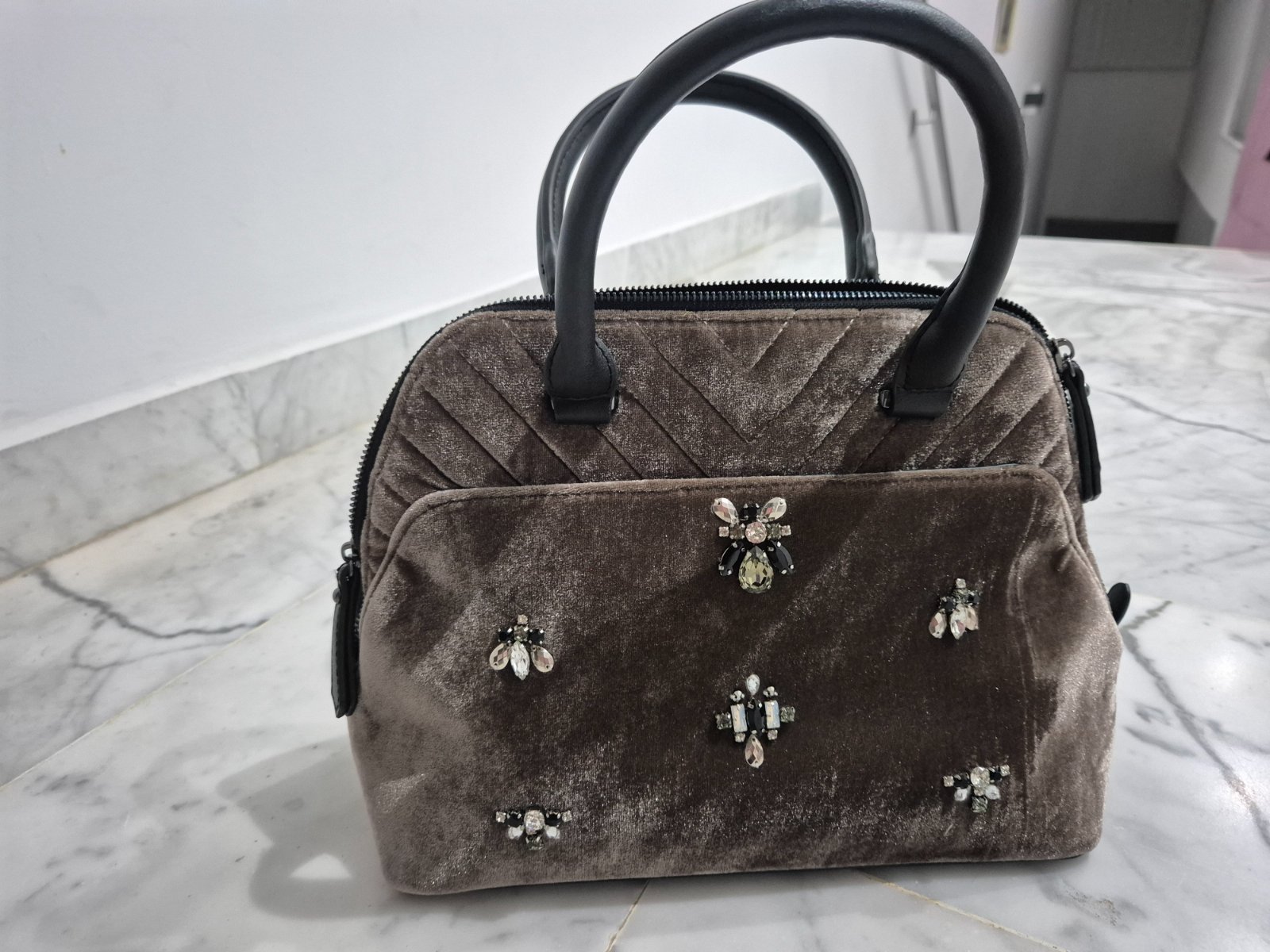 Sac morgane en velours 