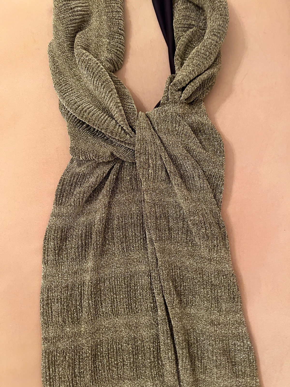 Robe dos nu maille bling bling 
