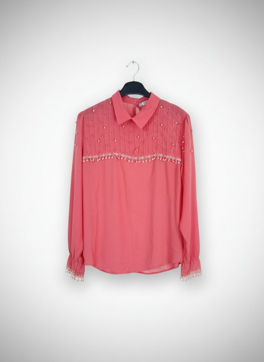 Chemise rose corail 