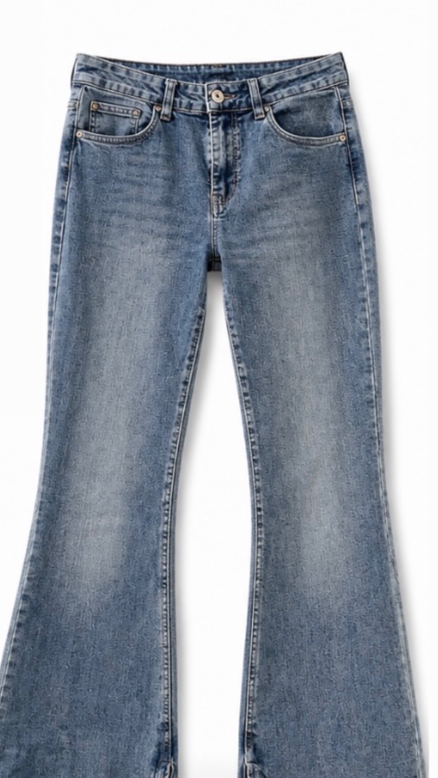 Pantalon bleu patte d éléphant 