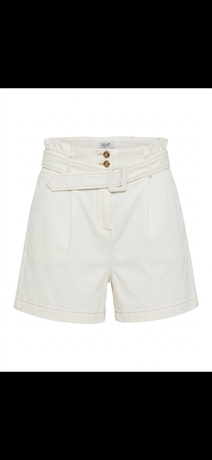 Short denim blanc avec ceinture Liu jo