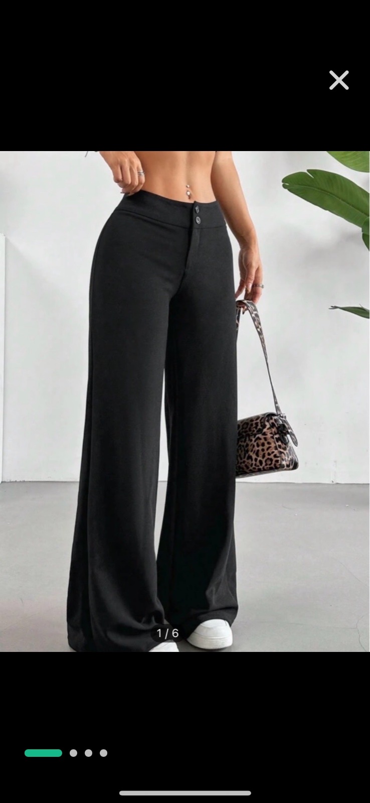 Pantalon large noir
