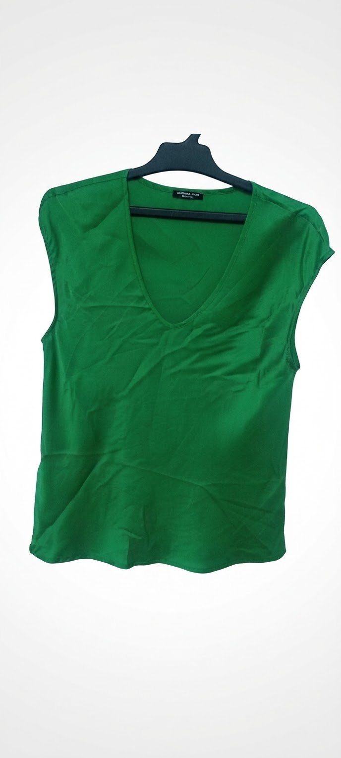 Chemise verte satiné taille M