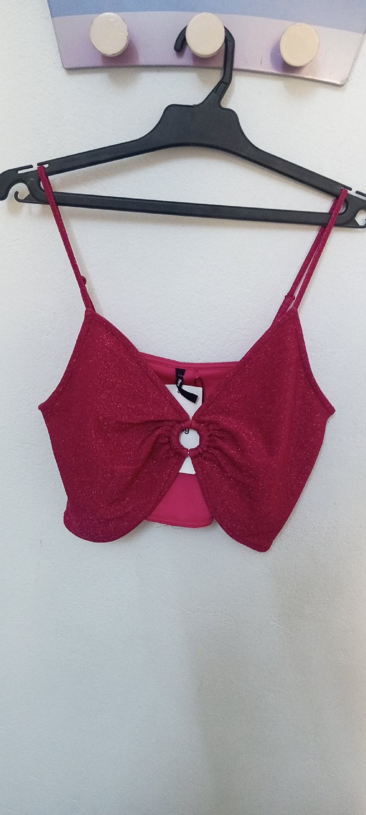 Bustier rose à paillettes taille M neuf avec étiquette 