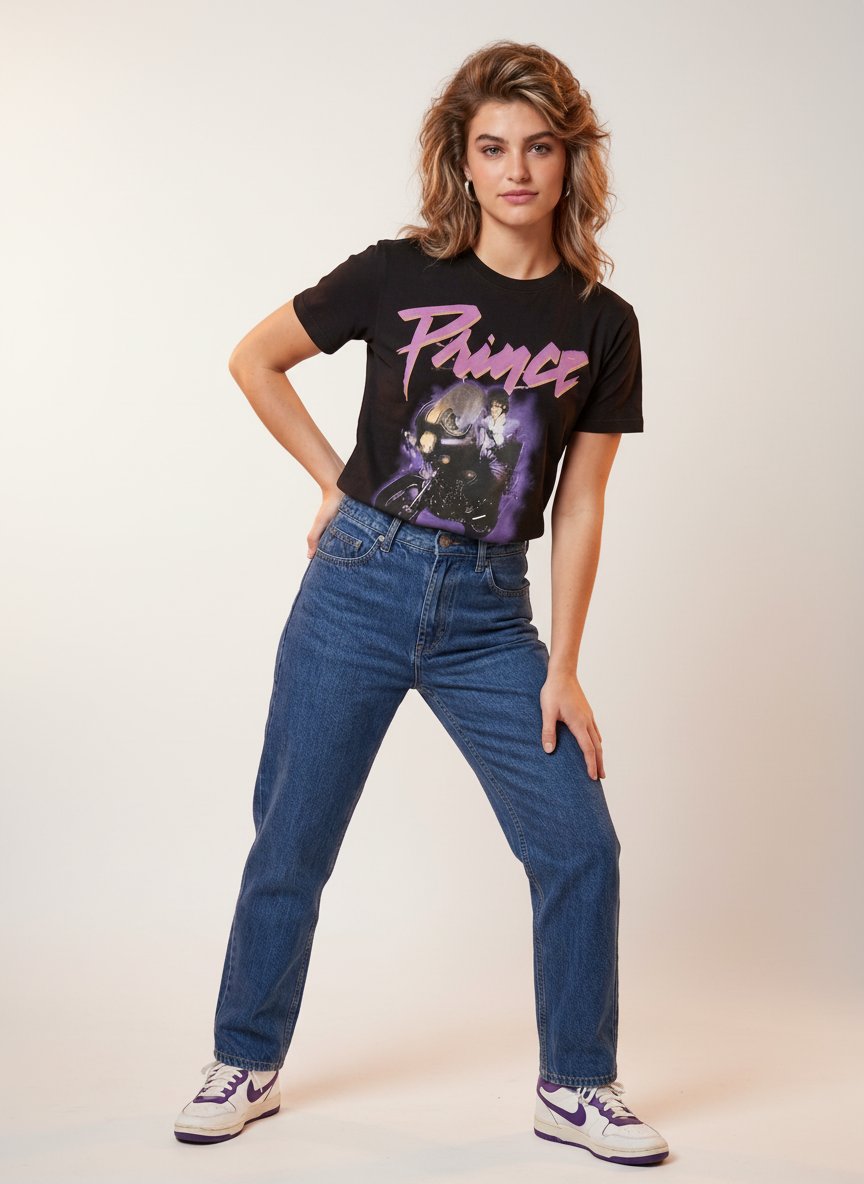 ✨T-shirt Prince "Purple Rain" ☔- Noir ✨