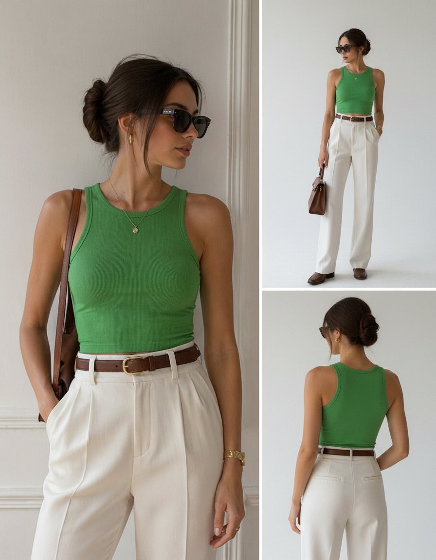 Top crop vert de H&M - taille S. 