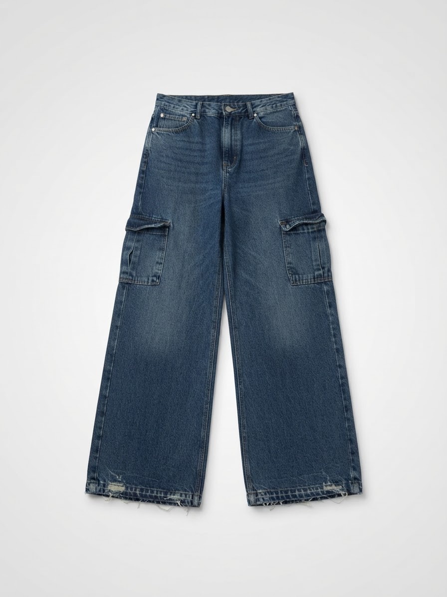     Pantalon cargo bleu foncé
